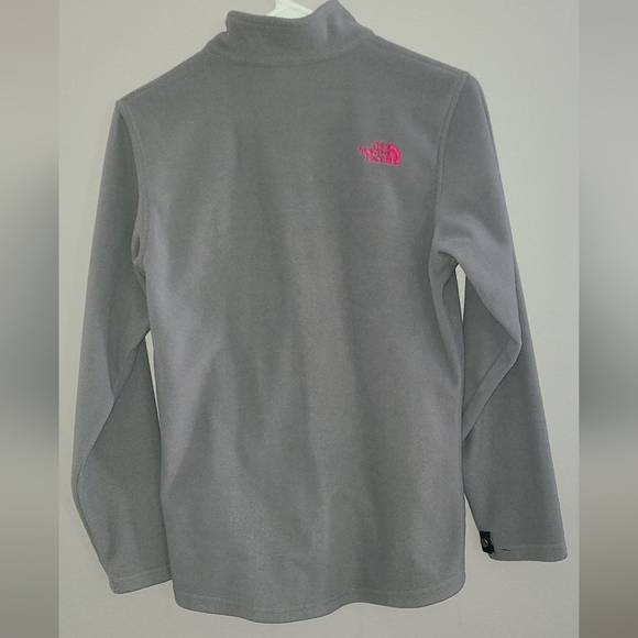 The North Face girls xl zipup‎ fleece gray and pink - Picture 2 of 10
